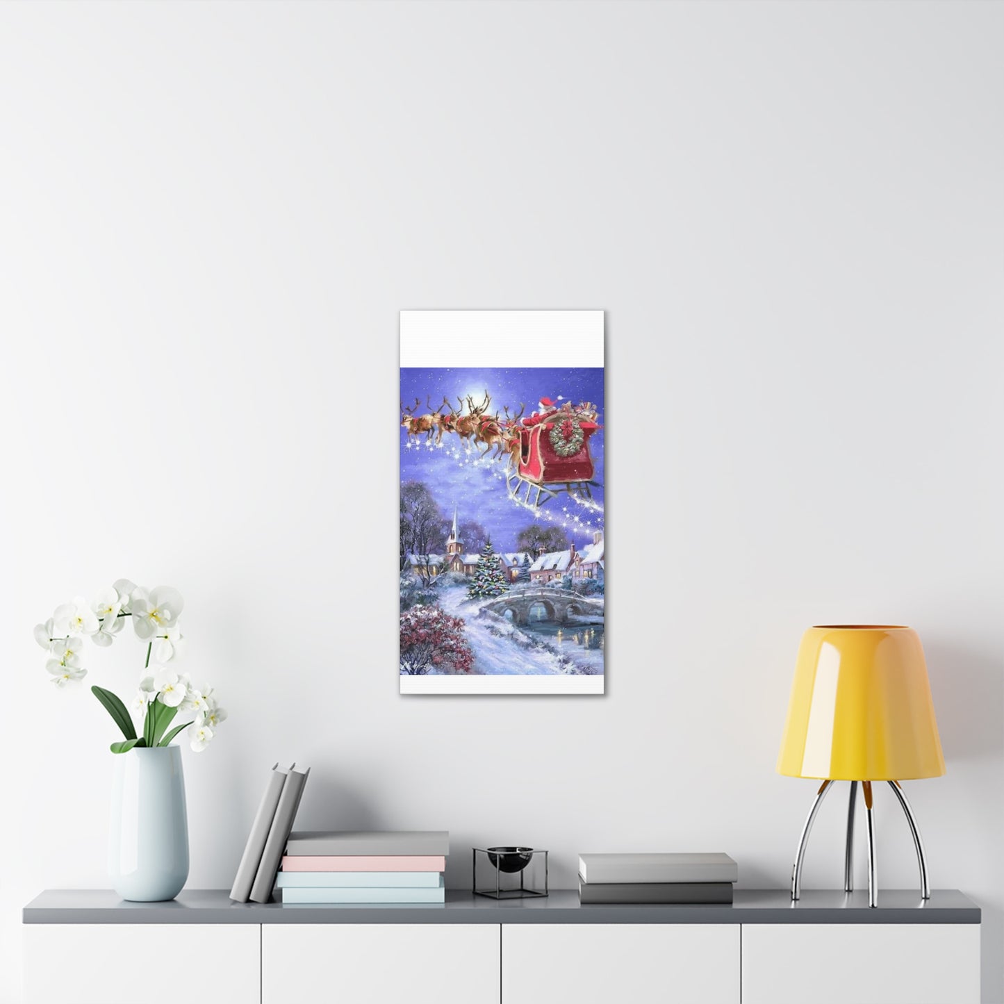 Santa's Coming - Canvas Stretched, 0.75" Christmas