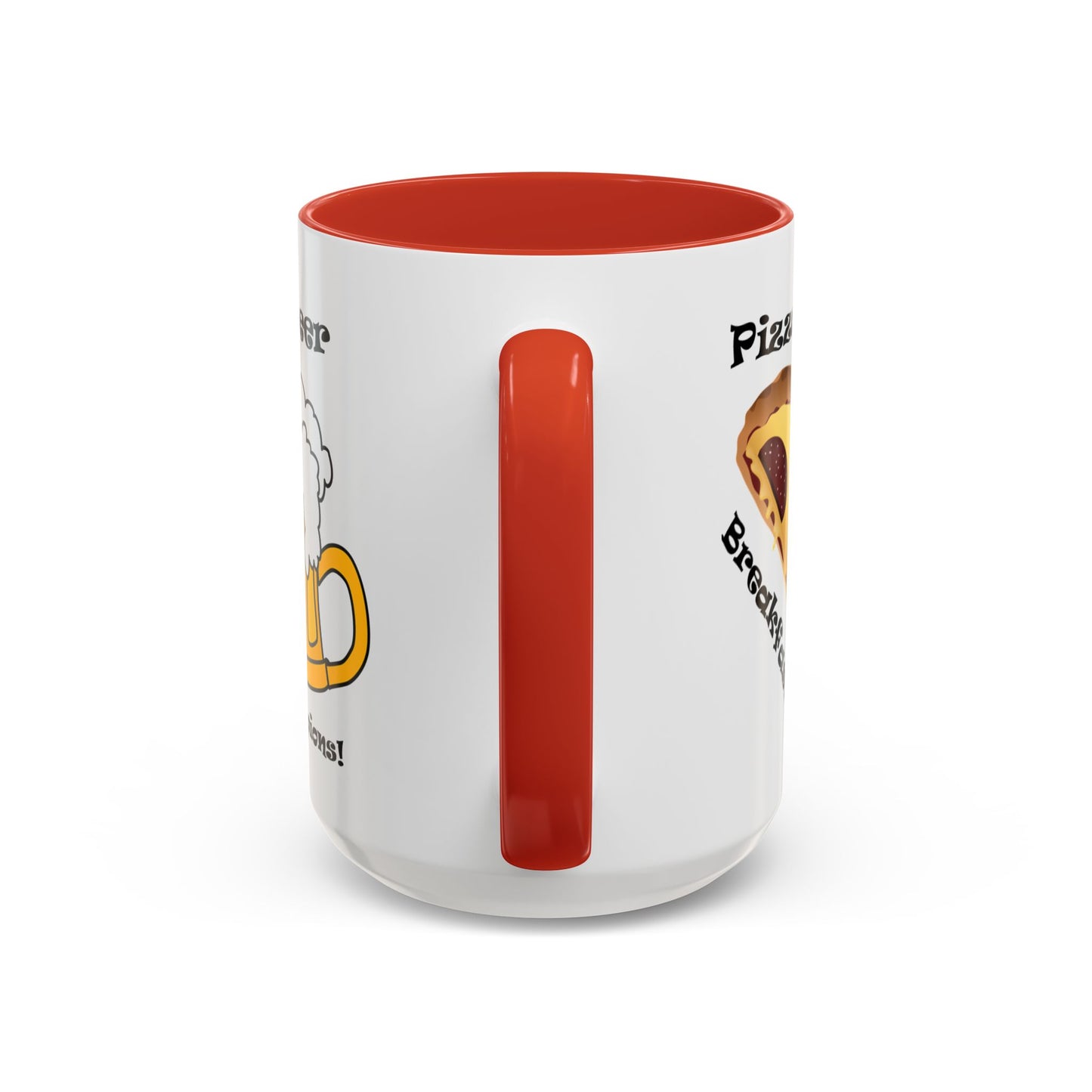 Pizza and Beer - Accent Coffee Mug (11, 15oz)