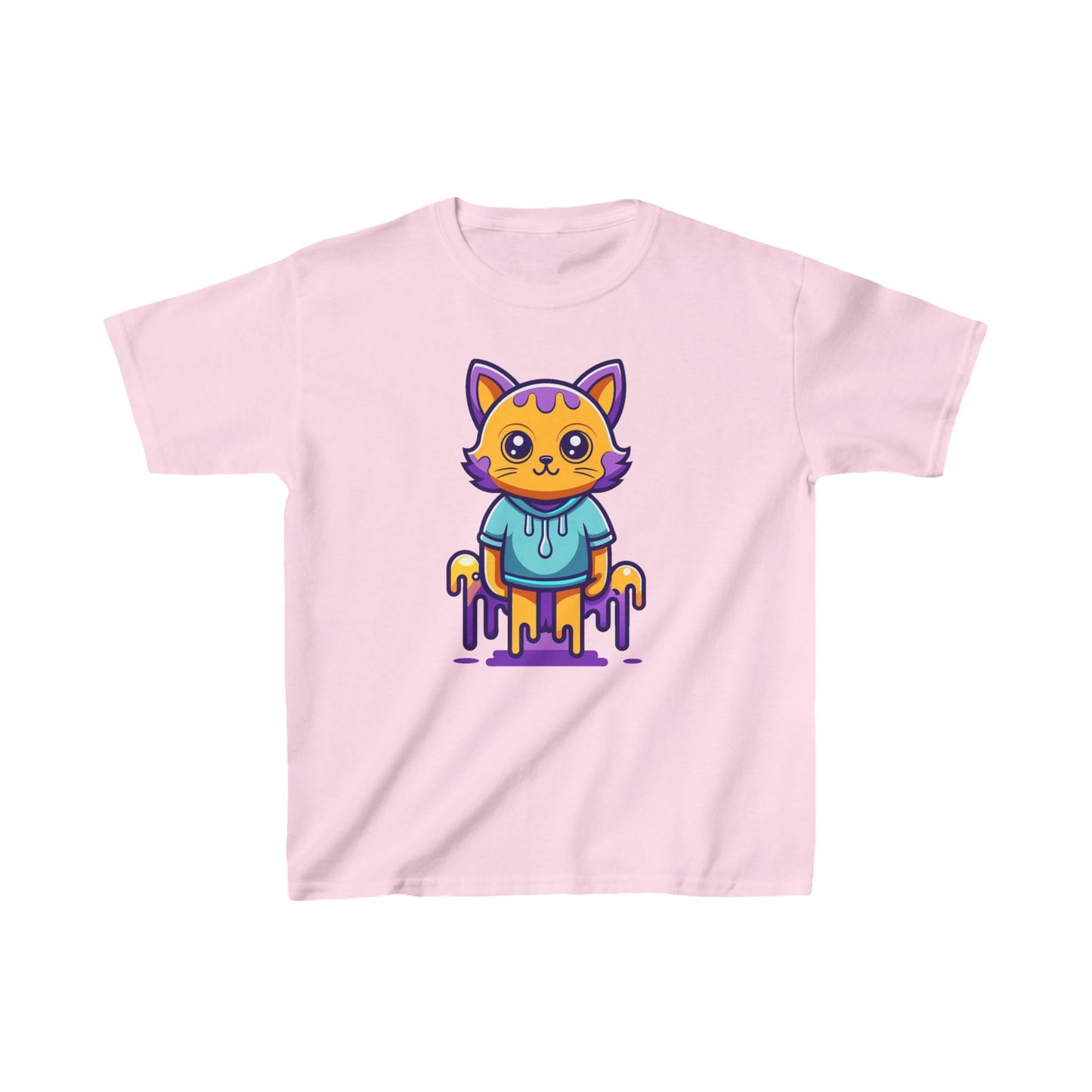 Kids - Cartoon Kitty -  Heavy Cotton™ T-Shirts