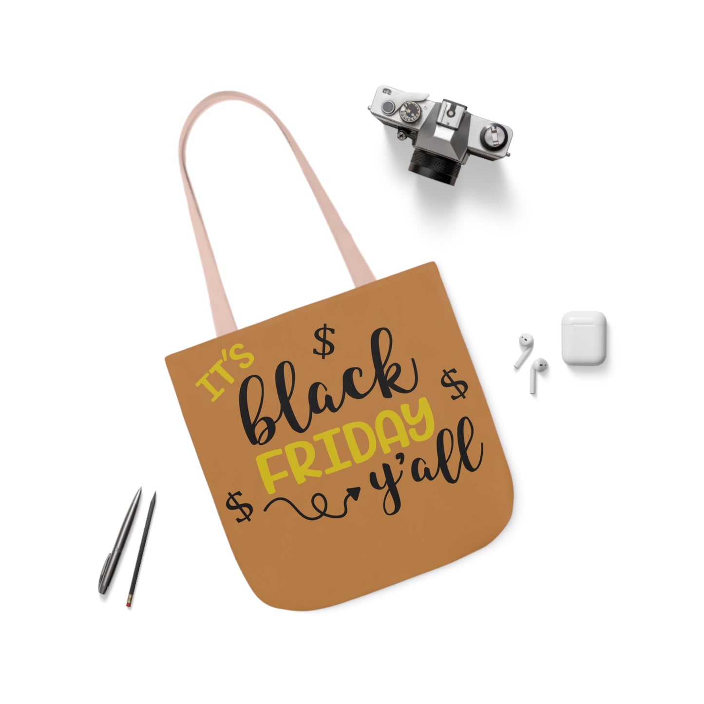 It's Black Friday - Canvas Tote Bag, 5-Color Straps