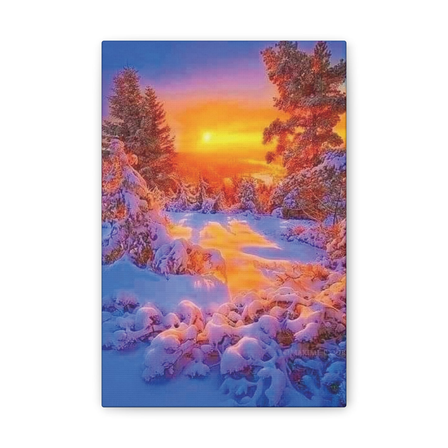 Winter Sunset - Canvas Stretched, 0.75"