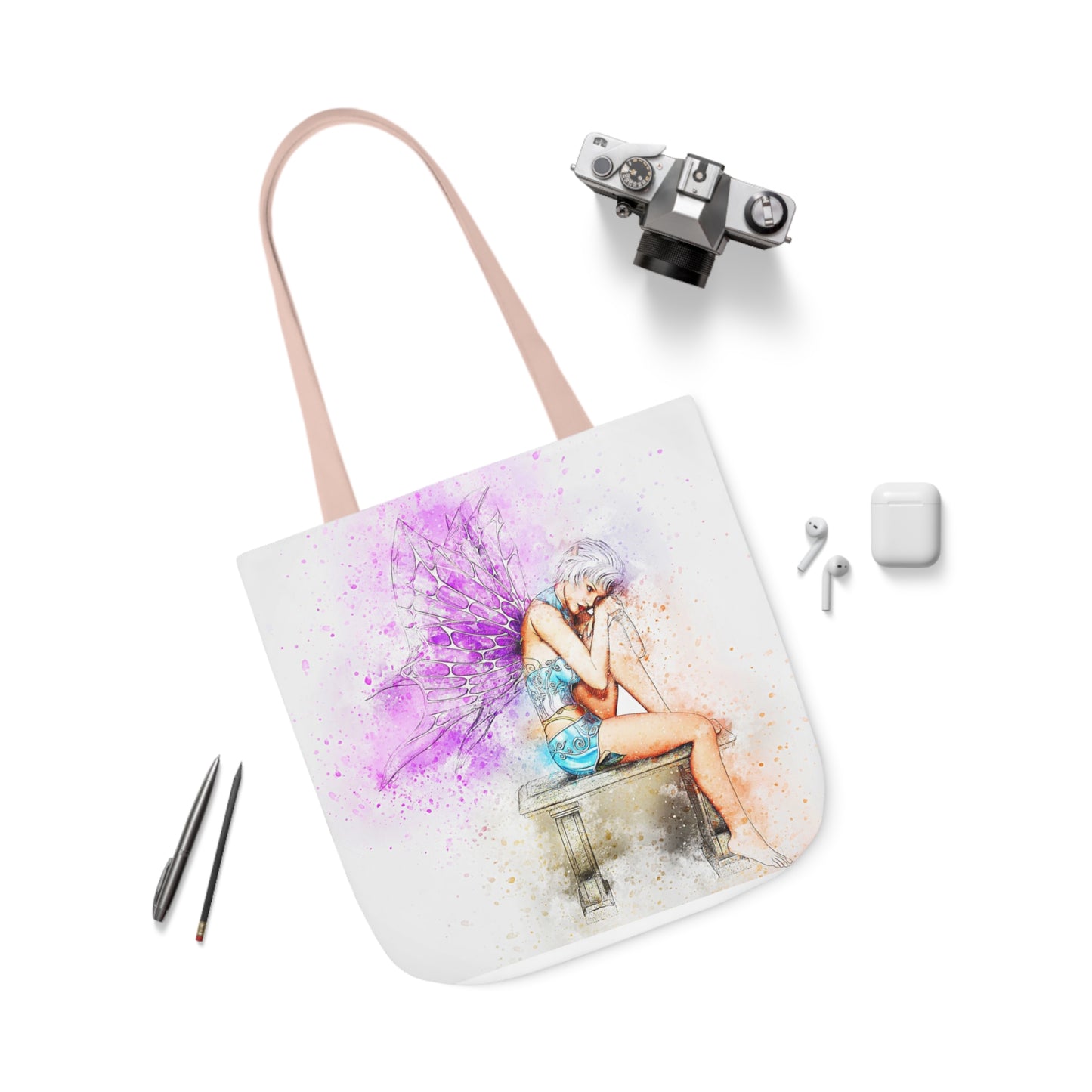 Fairy - Canvas Tote Bag, 5-Color Straps