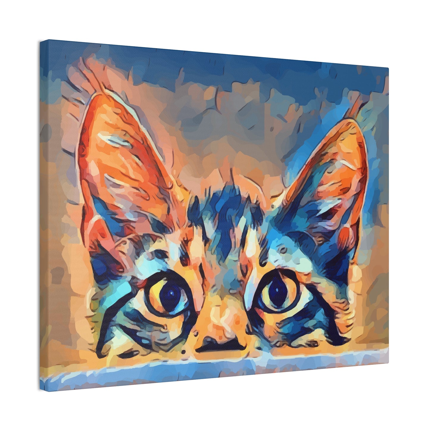 Spying Kitty - Canvas Stretched, 0.75"