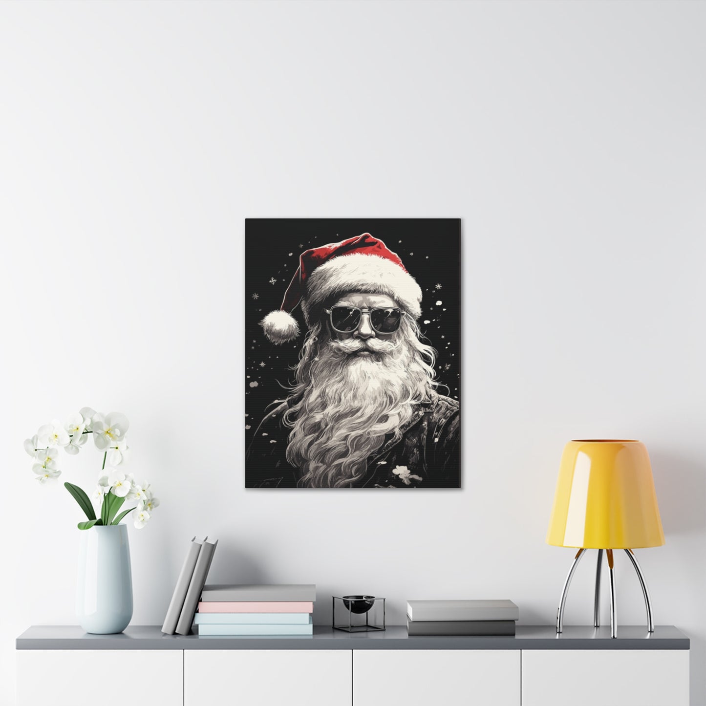 Hip Santa - Canvas Stretched, 0.75" - Christmas