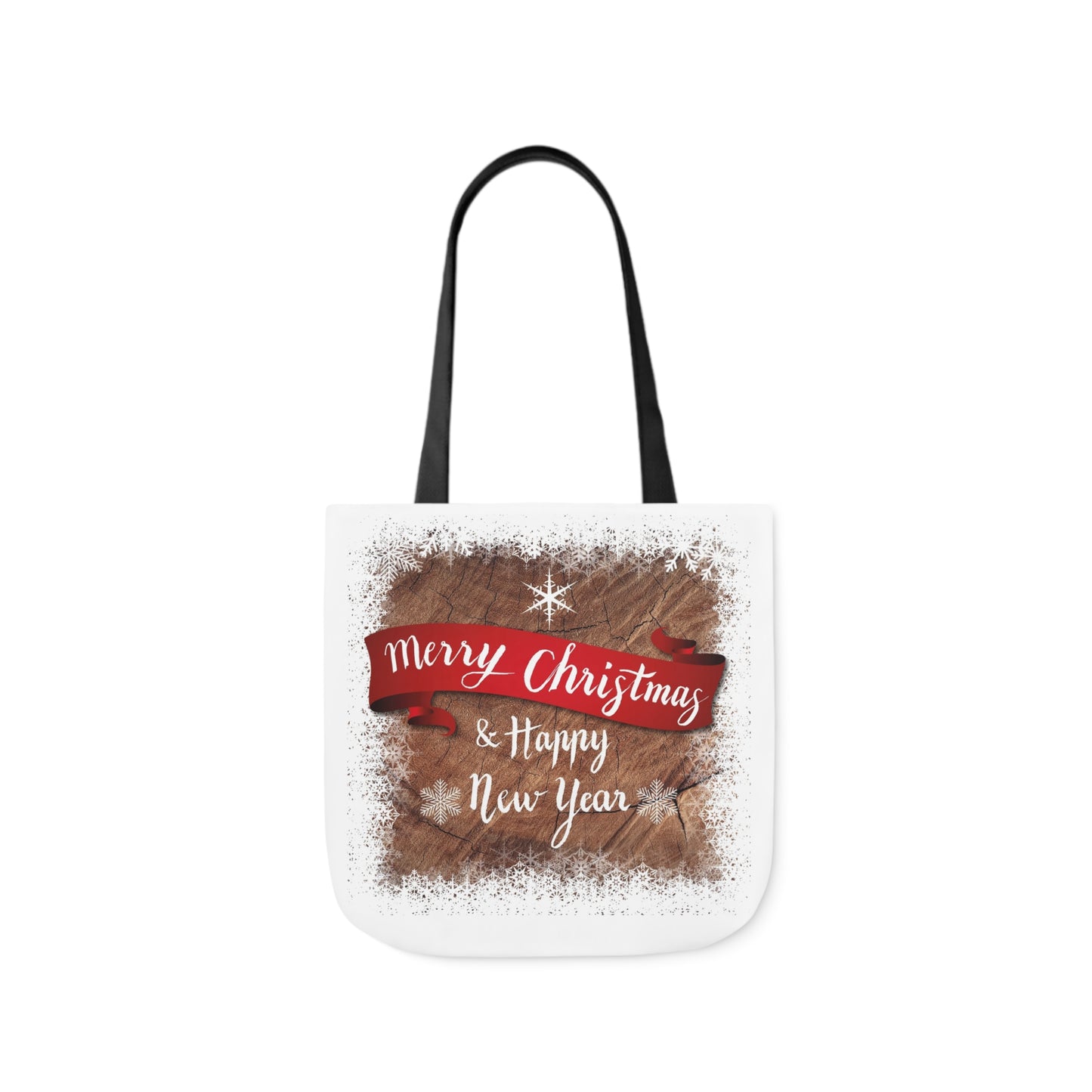 Merry Christmas -Canvas Tote Bag, 5-Color Straps - Christmas