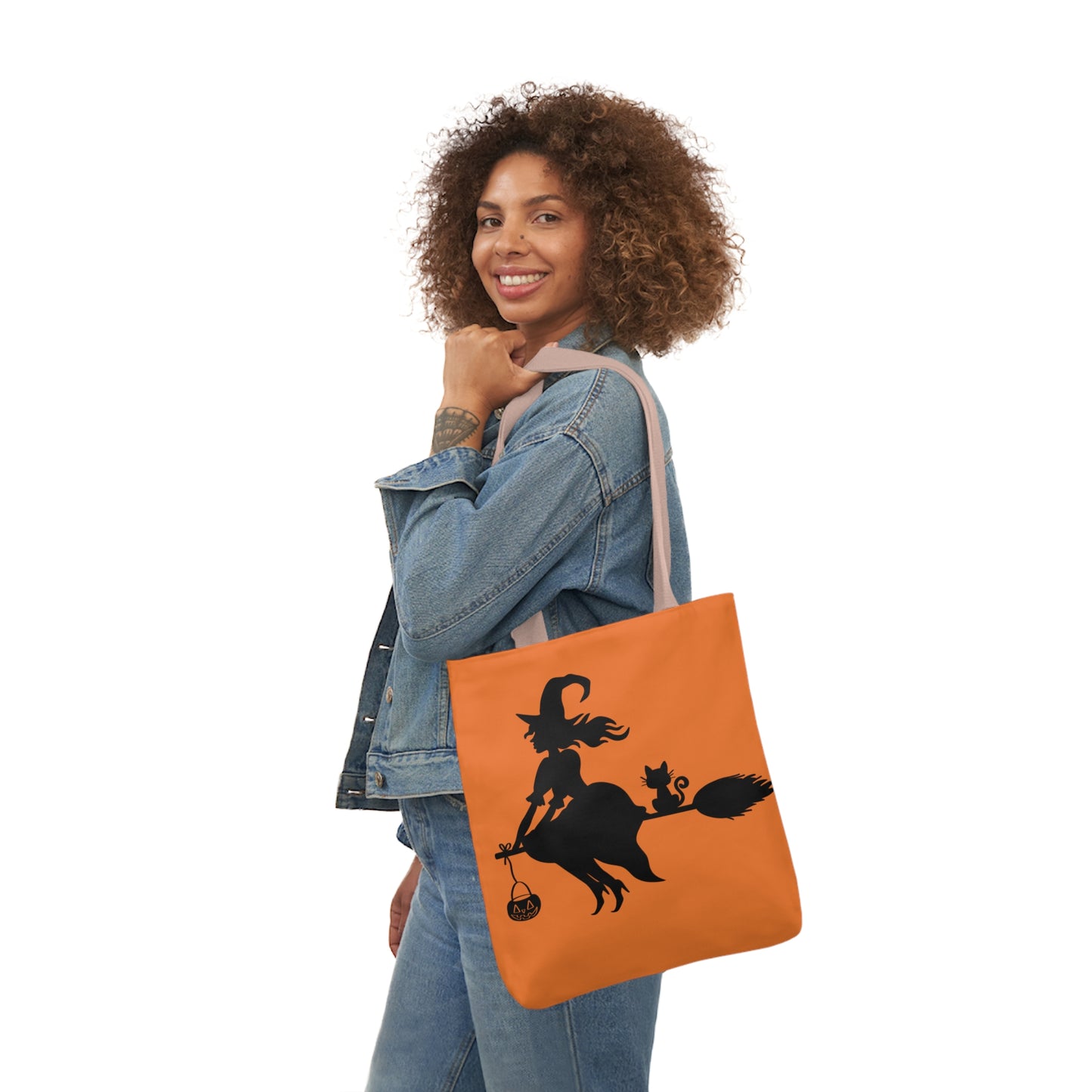 Witch - Canvas Tote Bag, 5-Color Straps - Halloween