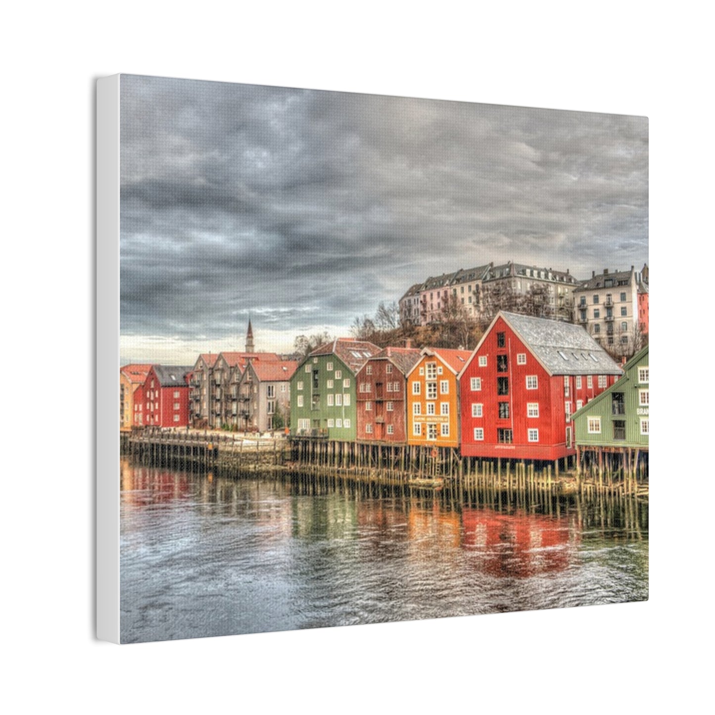 Dock Houses - Canvas Stretched, 0.75"