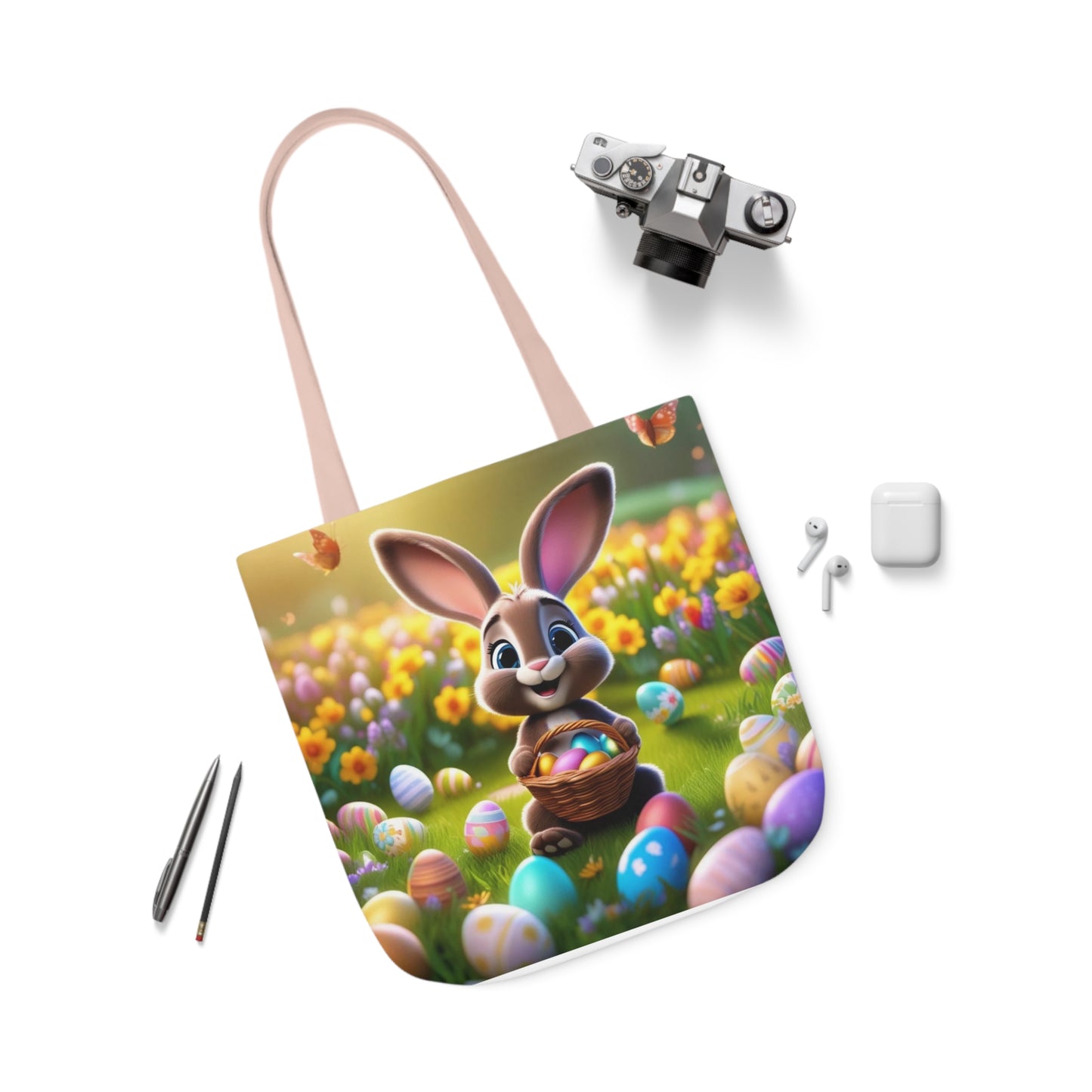 Easter - Canvas Tote Bag, 5-Color Straps