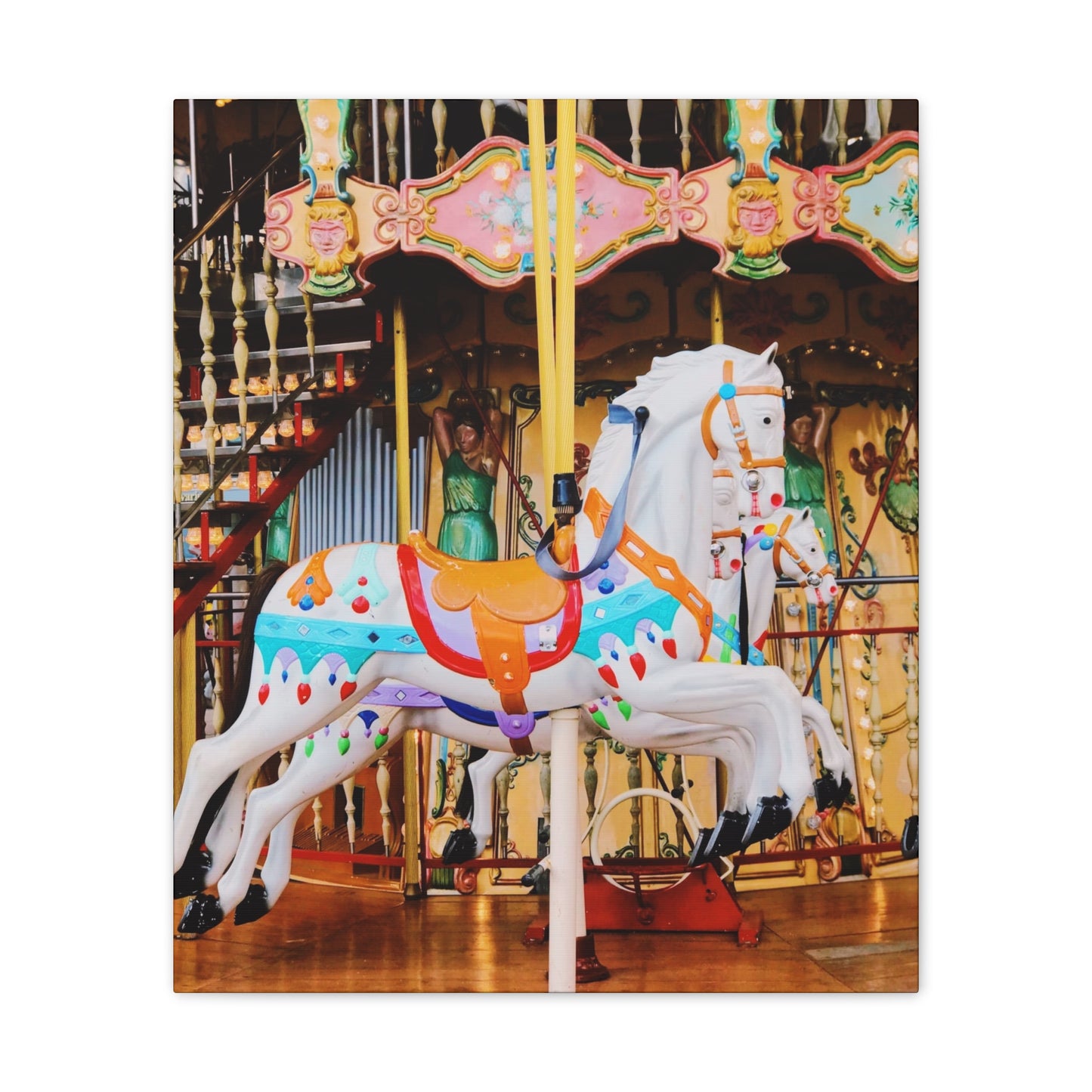 Carousel Horses - Canvas Stretched, 0.75"