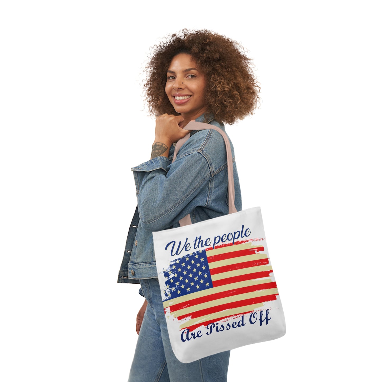 We the People - Canvas Tote Bag, 5-Color Straps - Veterans - Patriotic