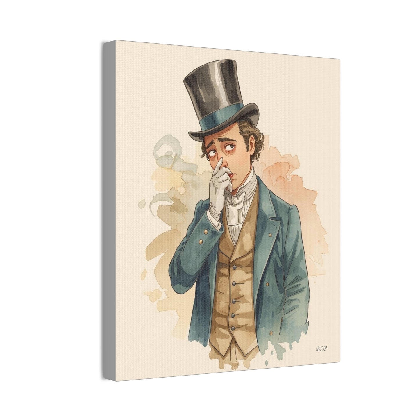 Victorian Man - Canvas Stretched, 0.75" - 2026 Wall Art - Bathroom Humor