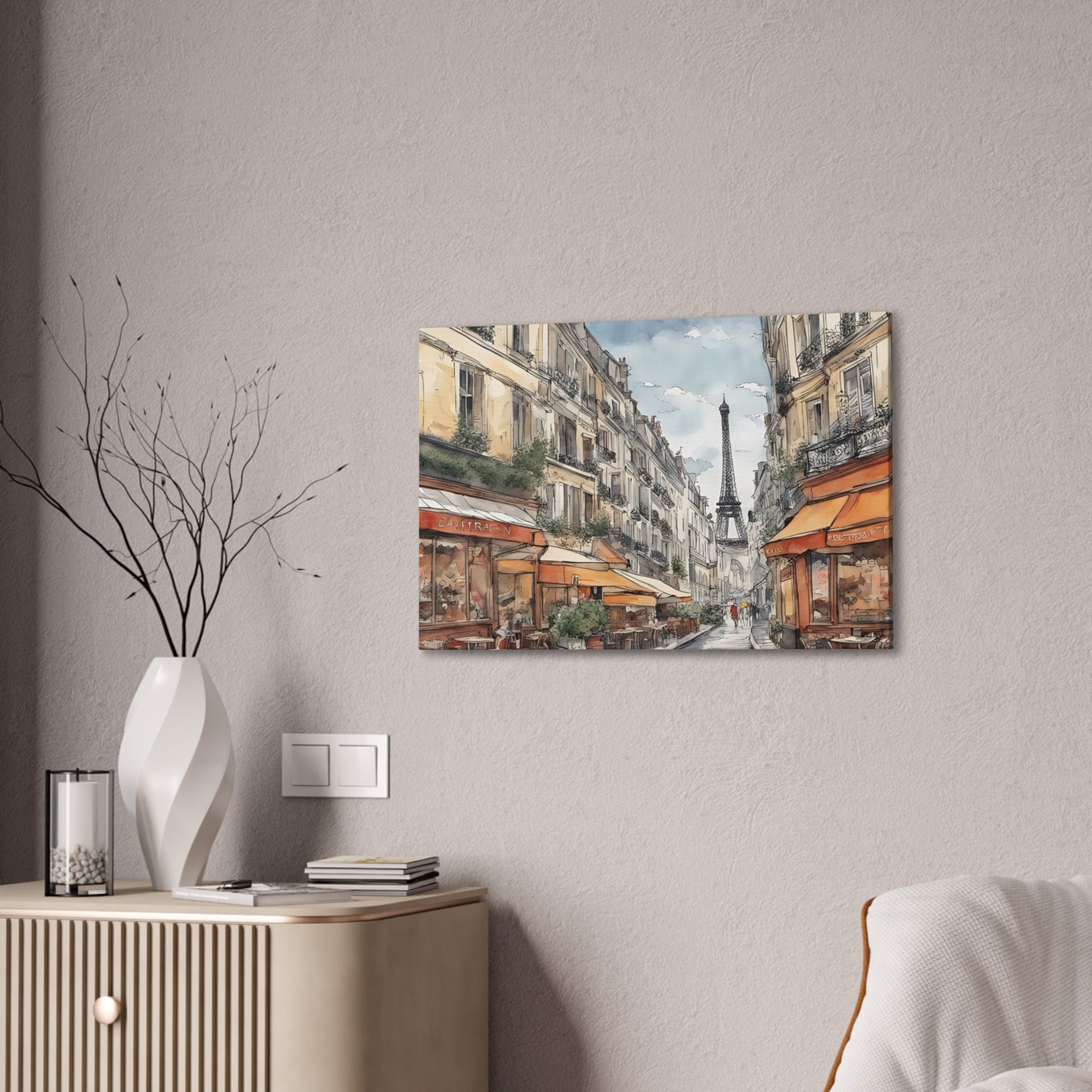 Paris Street - Canvas Stretched, 0.75"