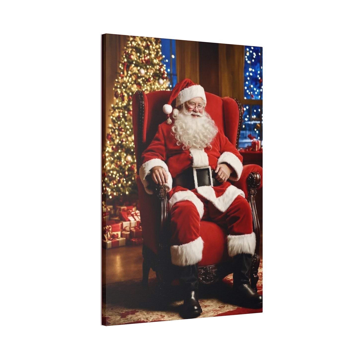 Santa - Canvas Stretched, 0.75" - Christmas