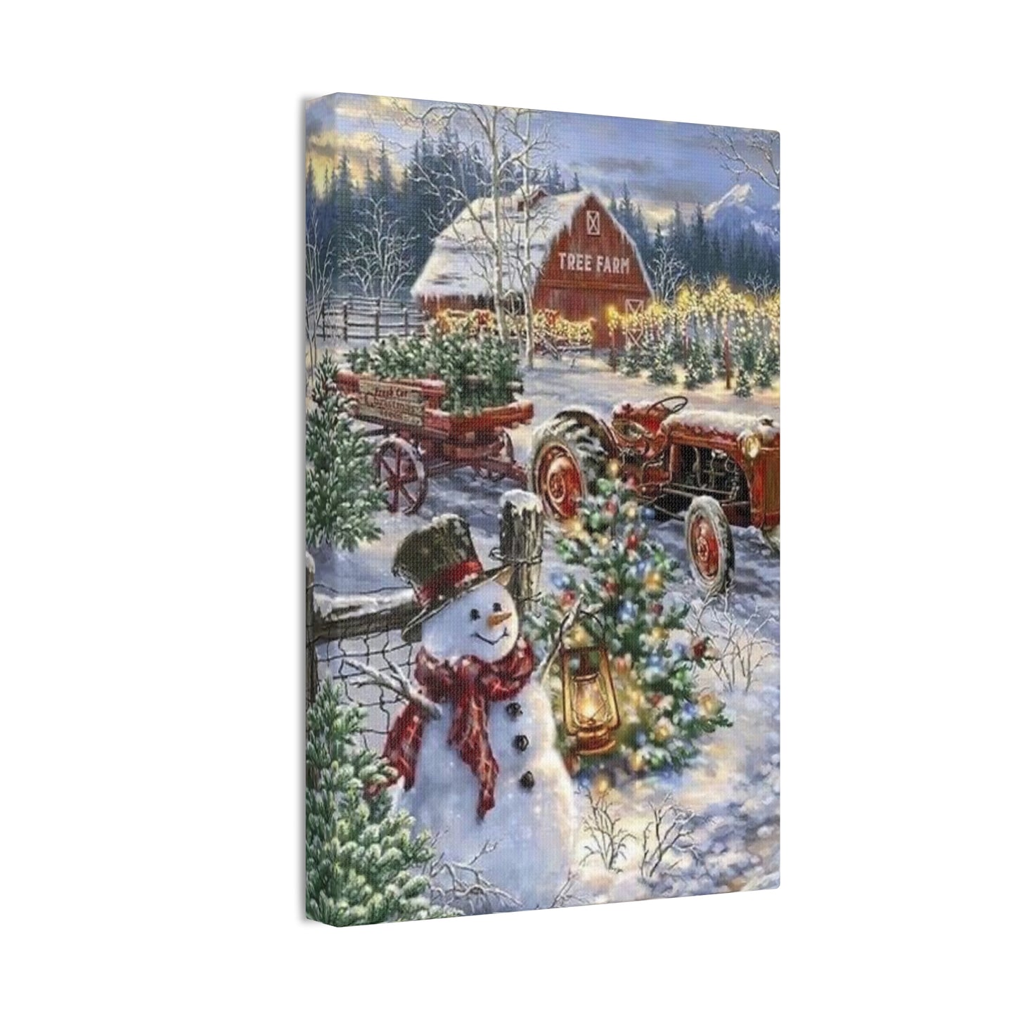 On the Farm - Canvas Stretched, 0.75" Christmas