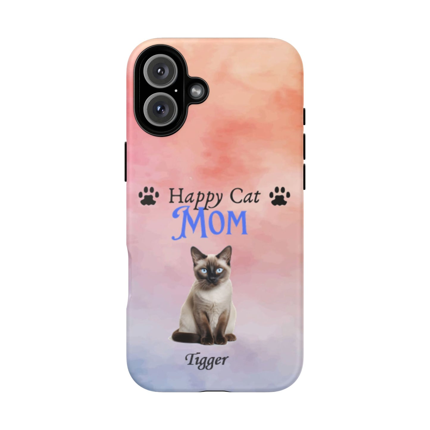 Happy Cat Mom - Personalized - Whimsical Phone Cases - Mother's Day