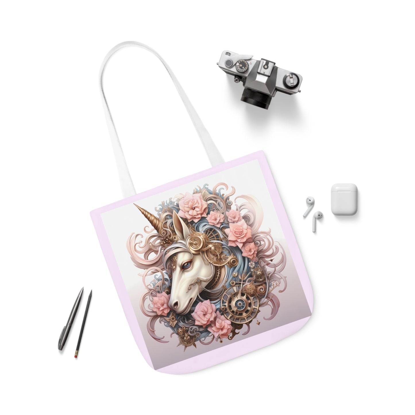 Unicorn - Canvas Tote Bag, 5-Color Straps