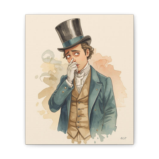 Victorian Man - Canvas Stretched, 0.75" - 2026 Wall Art - Bathroom Humor