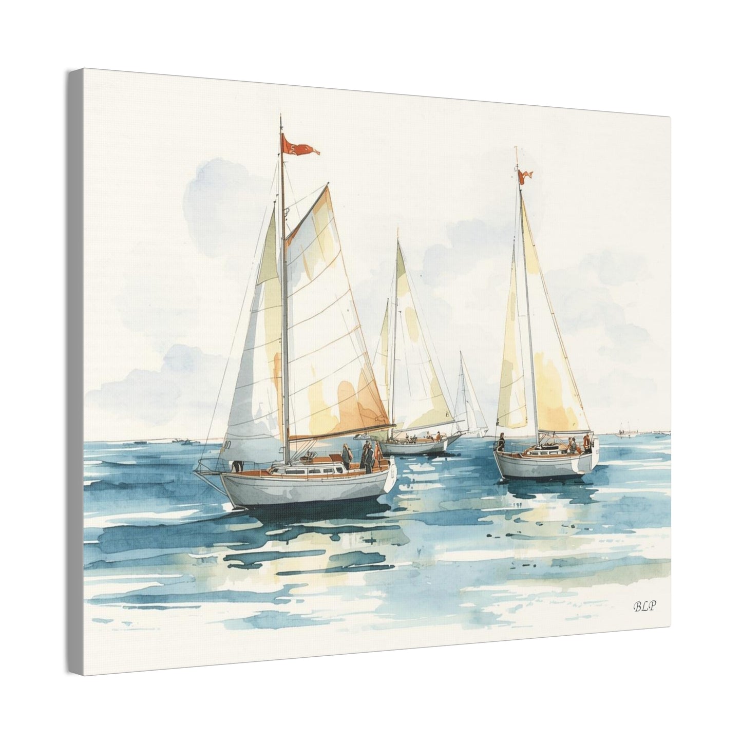 Sailboats - Canvas Stretched, 0.75" - Wall Art 2026 - Scenes