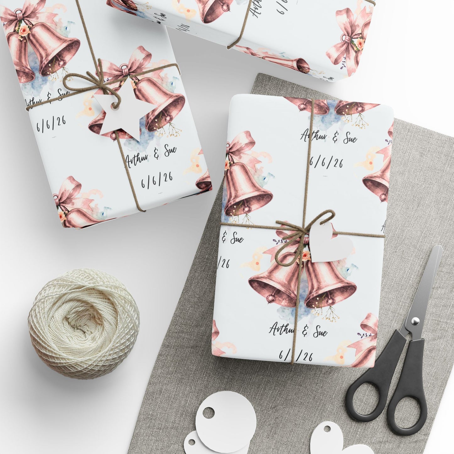 Customized Wedding Bells - Wrapping Papers