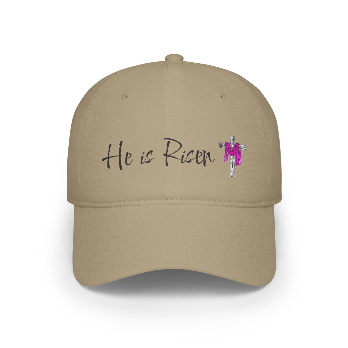 He is Risen - Black - Low Profile Baseball Cap - Easter - Mother's Day - Father's Day - Easter 1