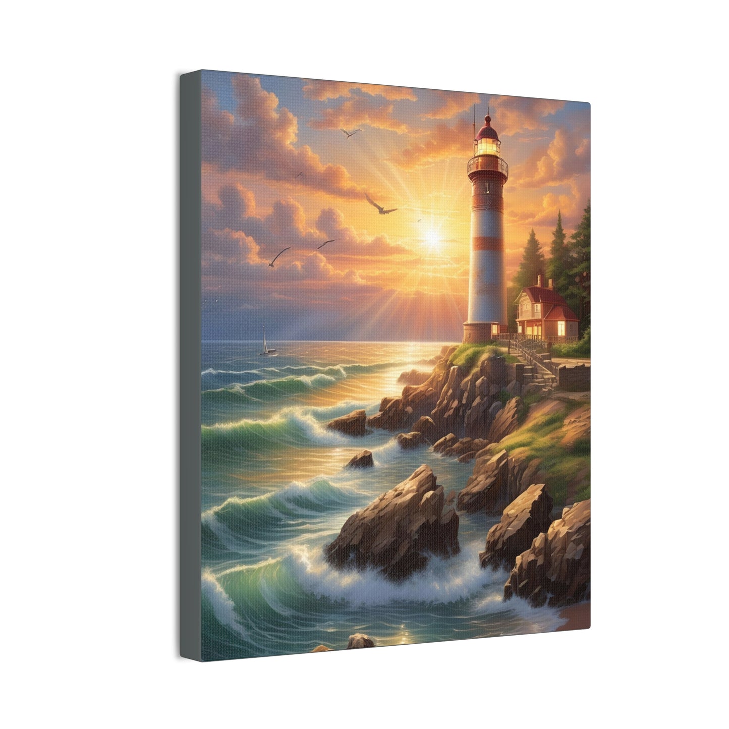 Light House - Canvas Stretched, 0.75"