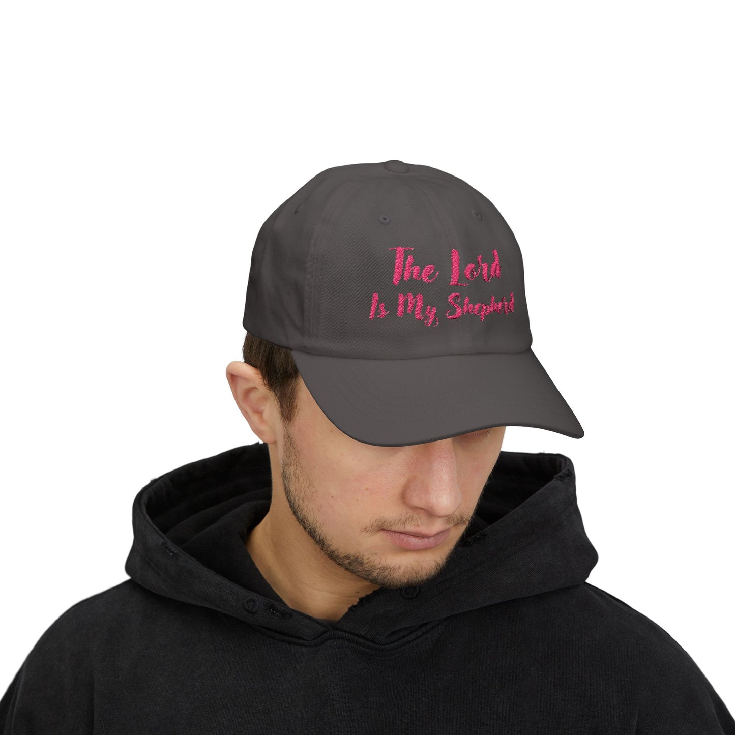 The Lord is My Shepherd in Pink- Embroidered - Classic Dad Baseball Cap - Easter - Mother's Day - Father's Day