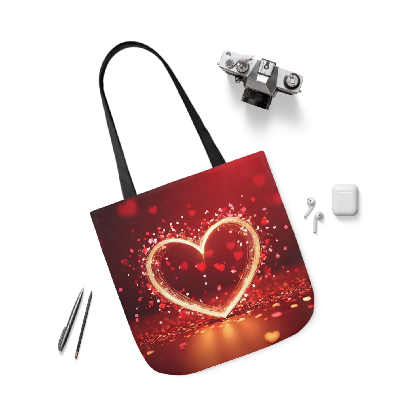 Valentines - Canvas Tote Bag, 5-Color Straps