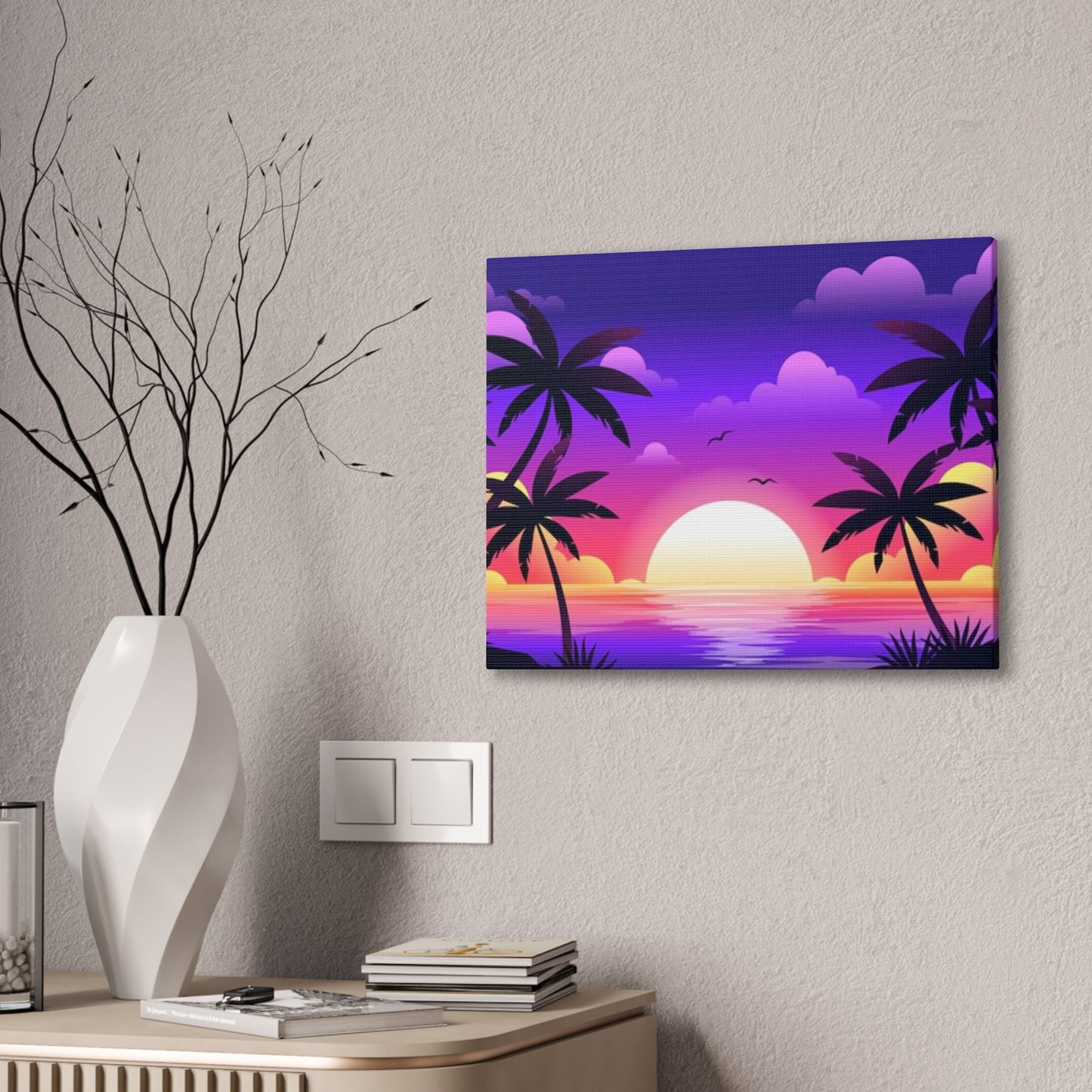 Island Sunset - Canvas Stretched, 0.75"