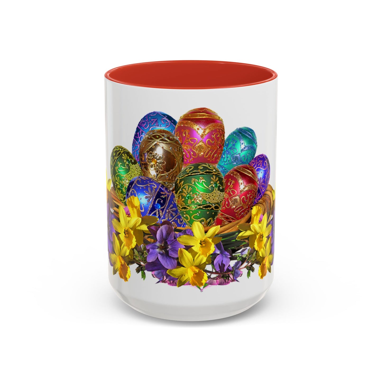 Easter Eggs - Accent Coffee Mug (11, 15oz) - Easter