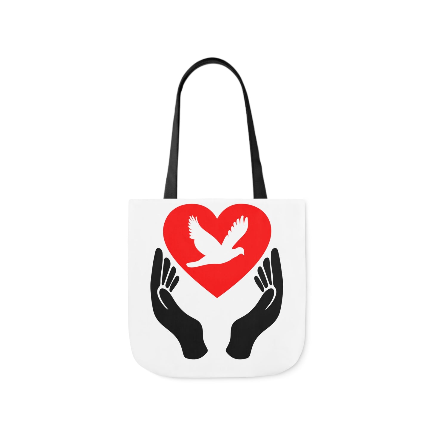 Heart and Hands - Canvas Tote Bag, 5-Color Straps