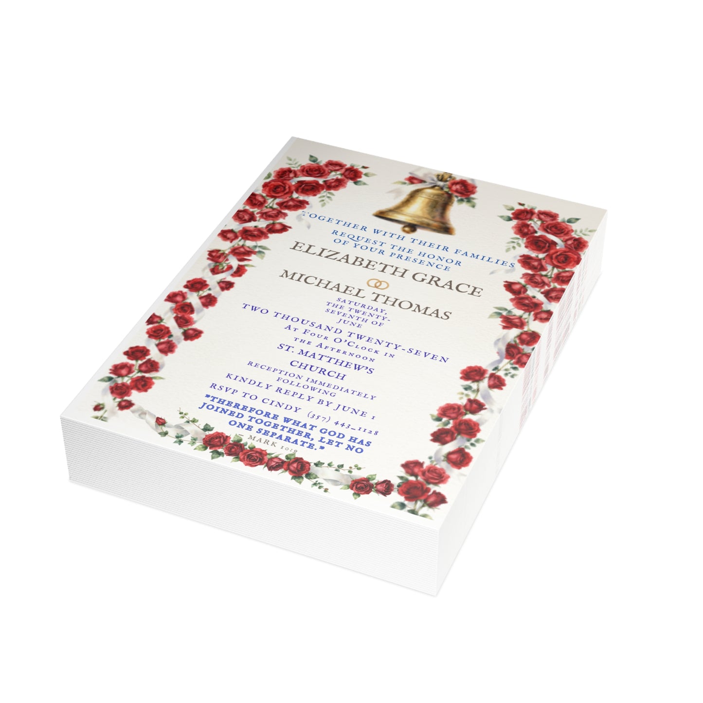 Wedding Bells - Postcard Bundles (envelopes included)
