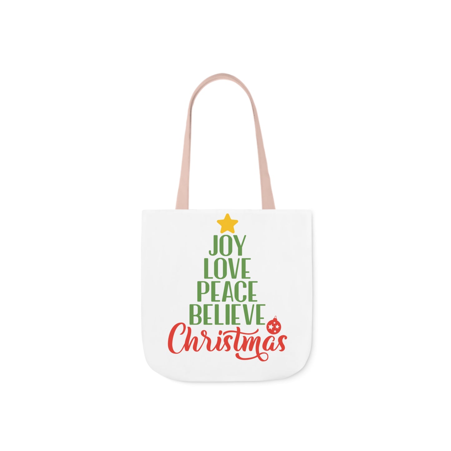 Love - Canvas Tote Bag, 5-Color Straps - Christmas