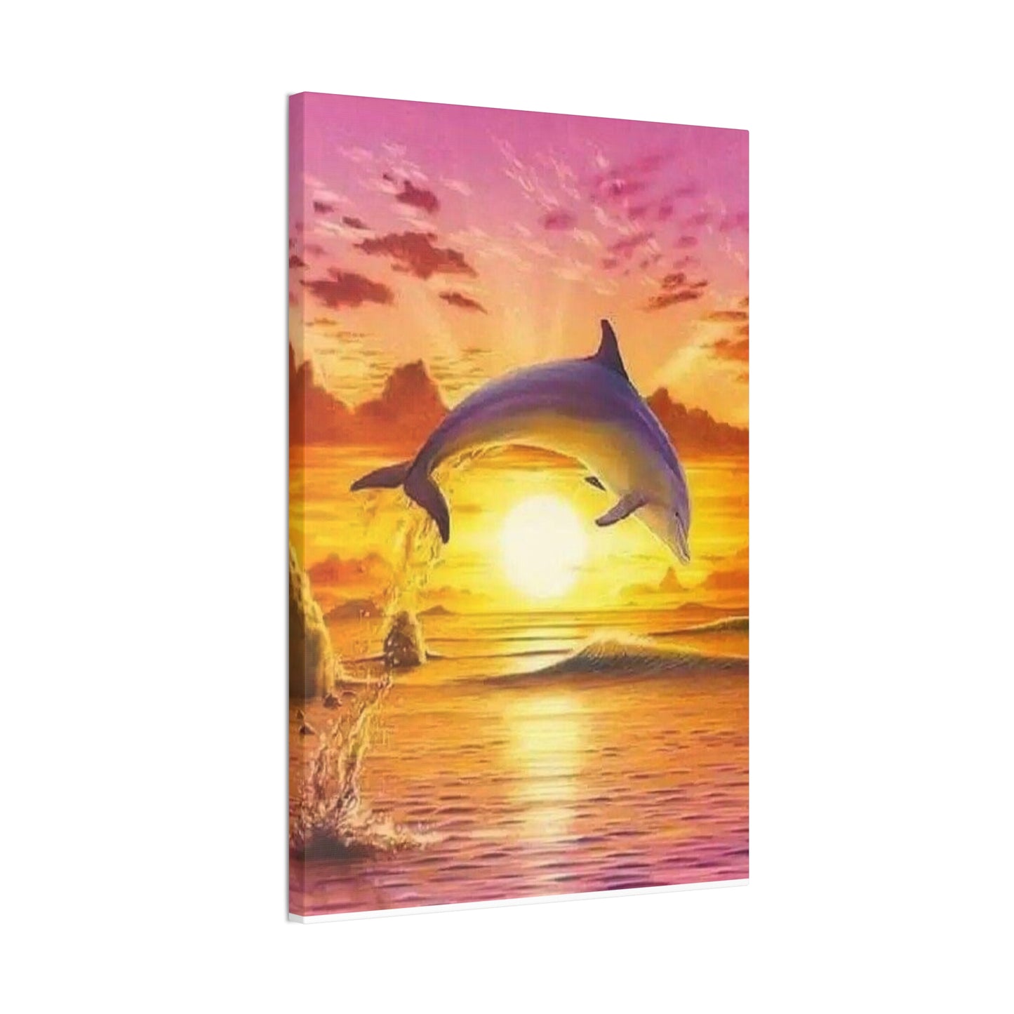 Dolphin - Canvas Stretched, 0.75"