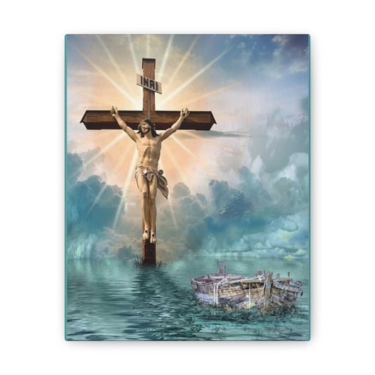 Jesus on the cross - Canvas Stretched, 0.75" - Easter