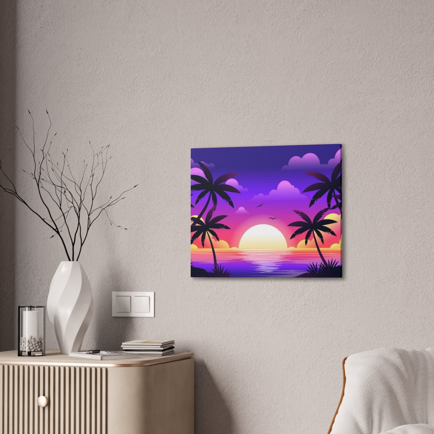 Island Sunset - Canvas Stretched, 0.75"