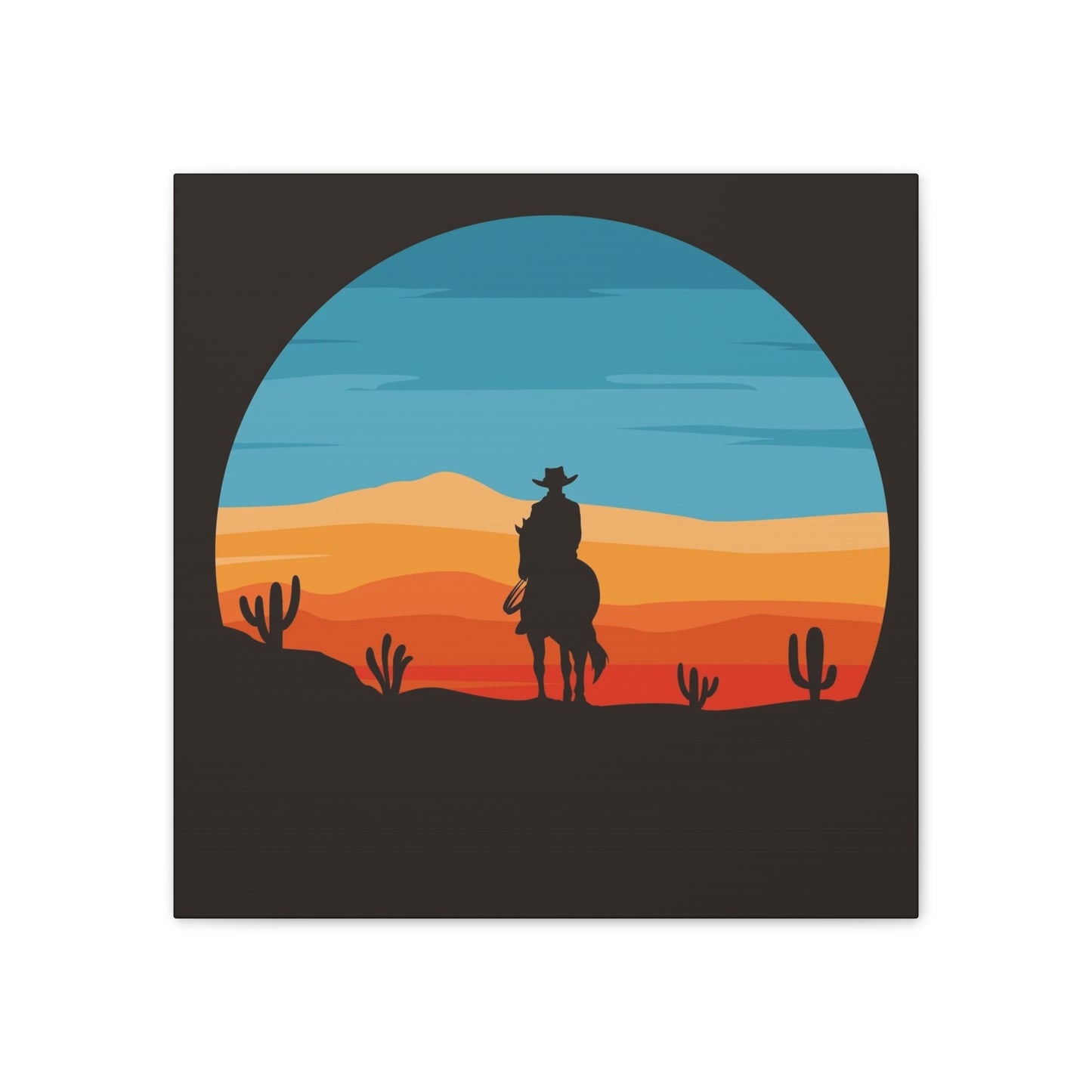 Cowboy on the Trail - Canvas Stretched, 0.75"