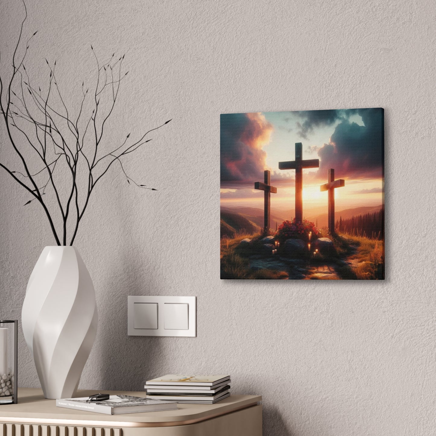 aa-Calvary -  Canvas Stretched, 0.75" - Father's Day - Mother's Day - Easter