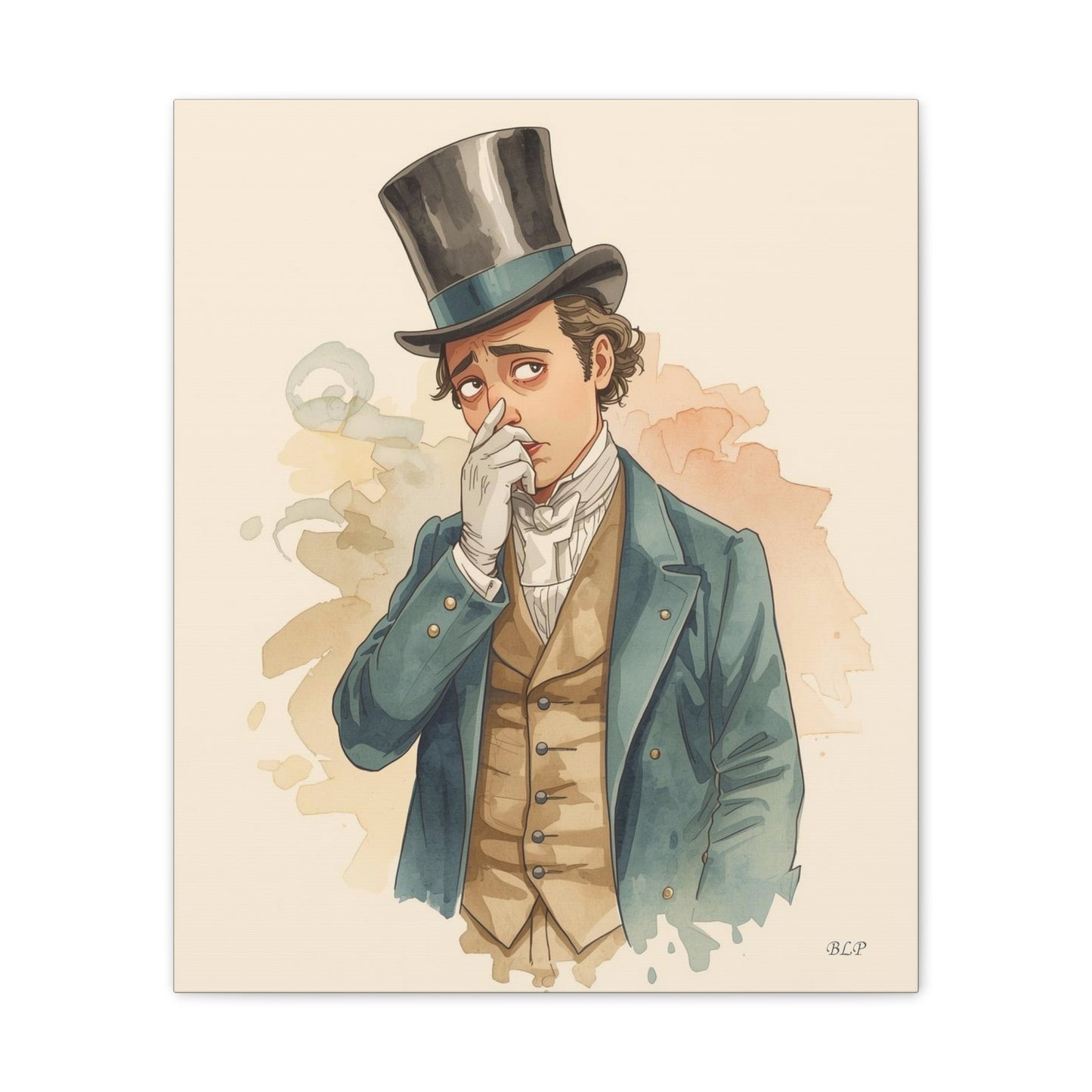 Victorian Man - Canvas Stretched, 0.75" - 2026 Wall Art - Bathroom Humor
