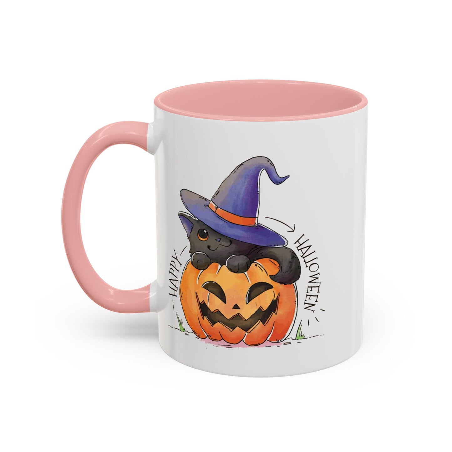 Happy Halloween - Accent Coffee Mug (11, 15oz) - Halloween