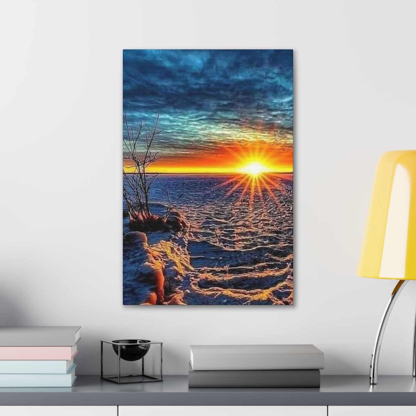 Sunrise on the Ocean - Canvas Stretched, 0.75"