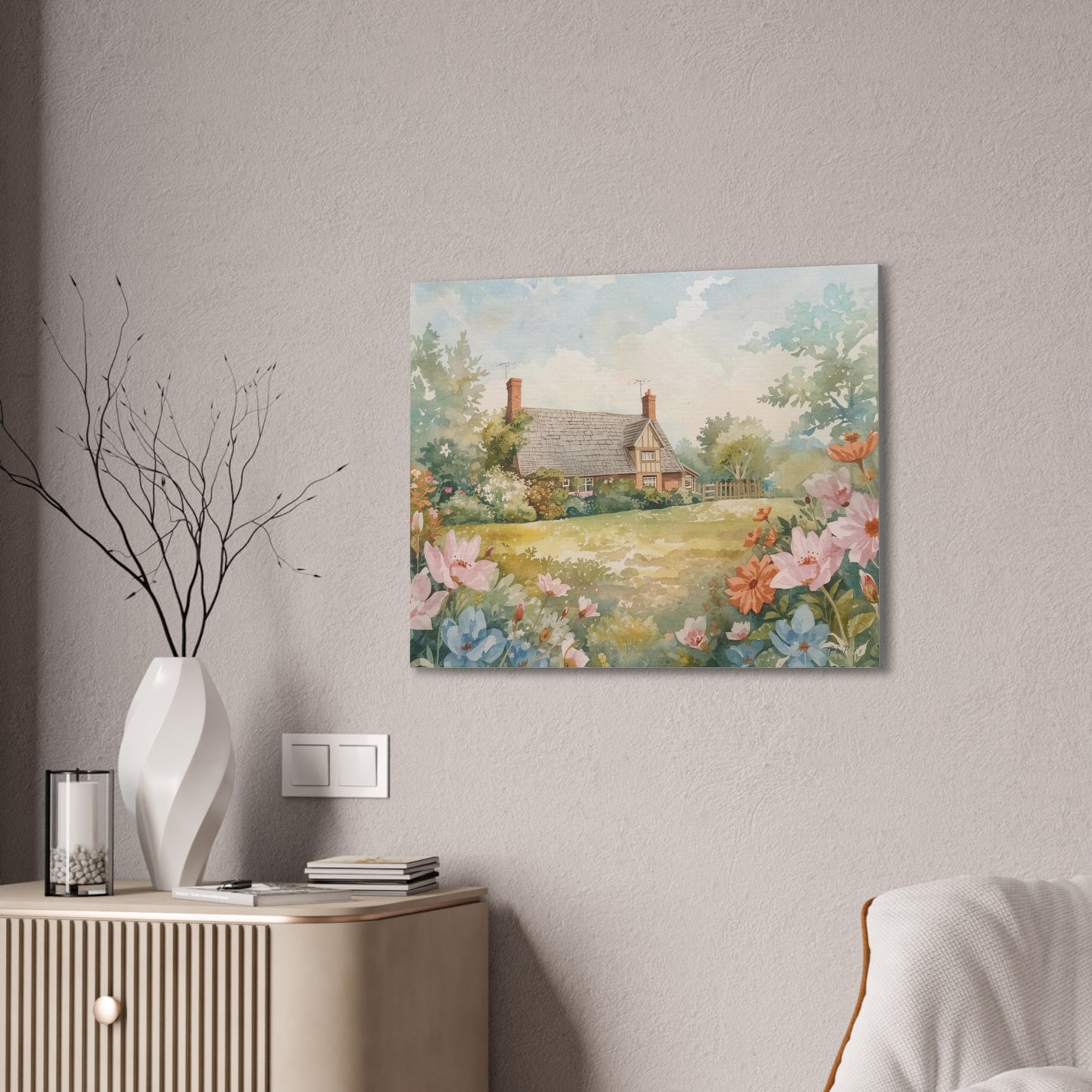 English Cottage - Canvas Stretched, 0.75" - 2026 Wall Art - Places