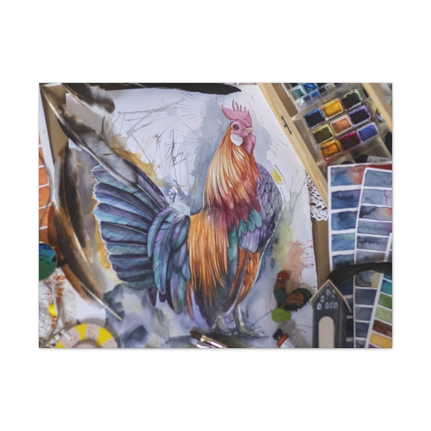 Rooster Art - Canvas Stretched, 0.75"