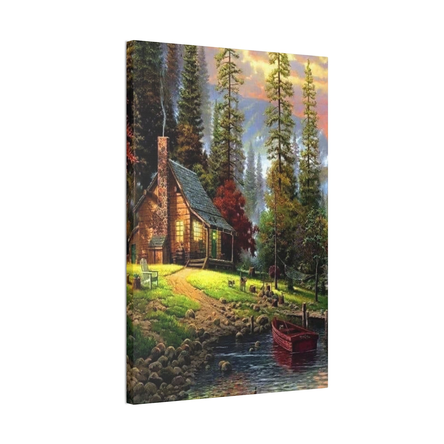 Cabin in the Woods - Canvas Stretched, 0.75"