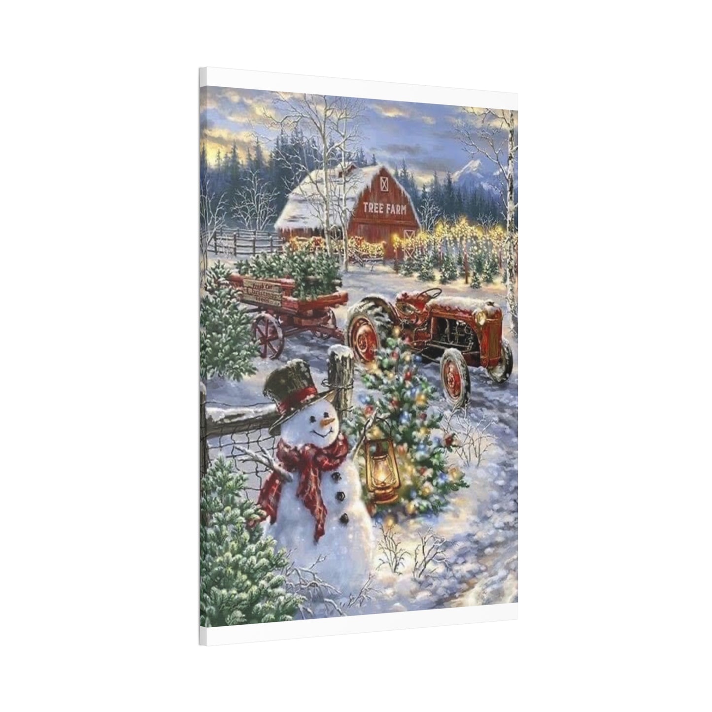 On the Farm - Canvas Stretched, 0.75" Christmas