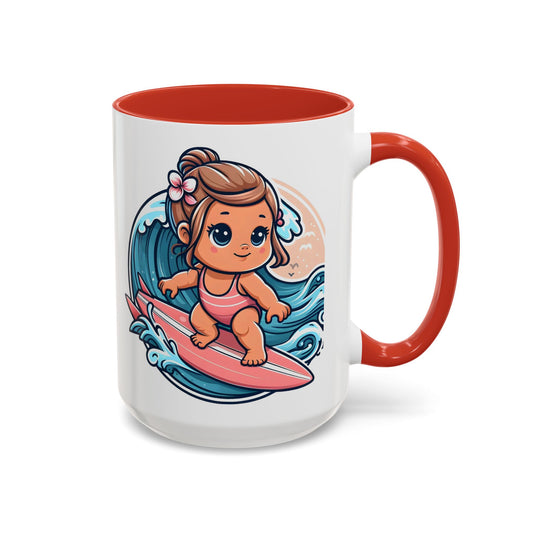 Little Surfer - Accent Coffee Mug (11, 15oz)