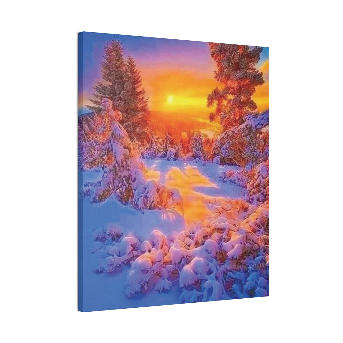 Winter Sunset - Canvas Stretched, 0.75"