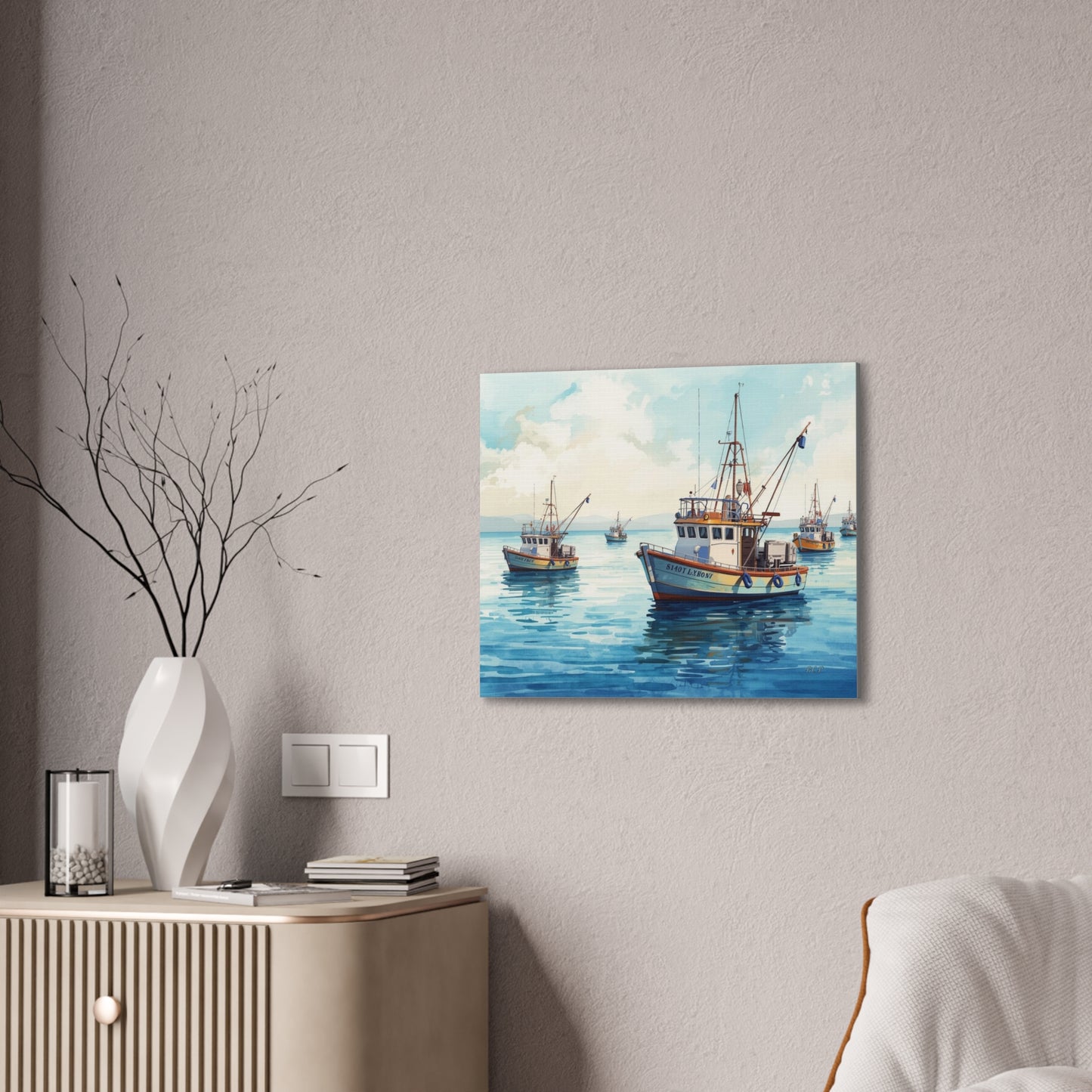 Fishing Fleet - Canvas Stretched, 0.75" - Wall Art 2026 - Scenes