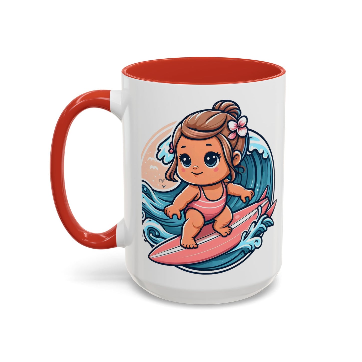 Little Surfer - Accent Coffee Mug (11, 15oz)