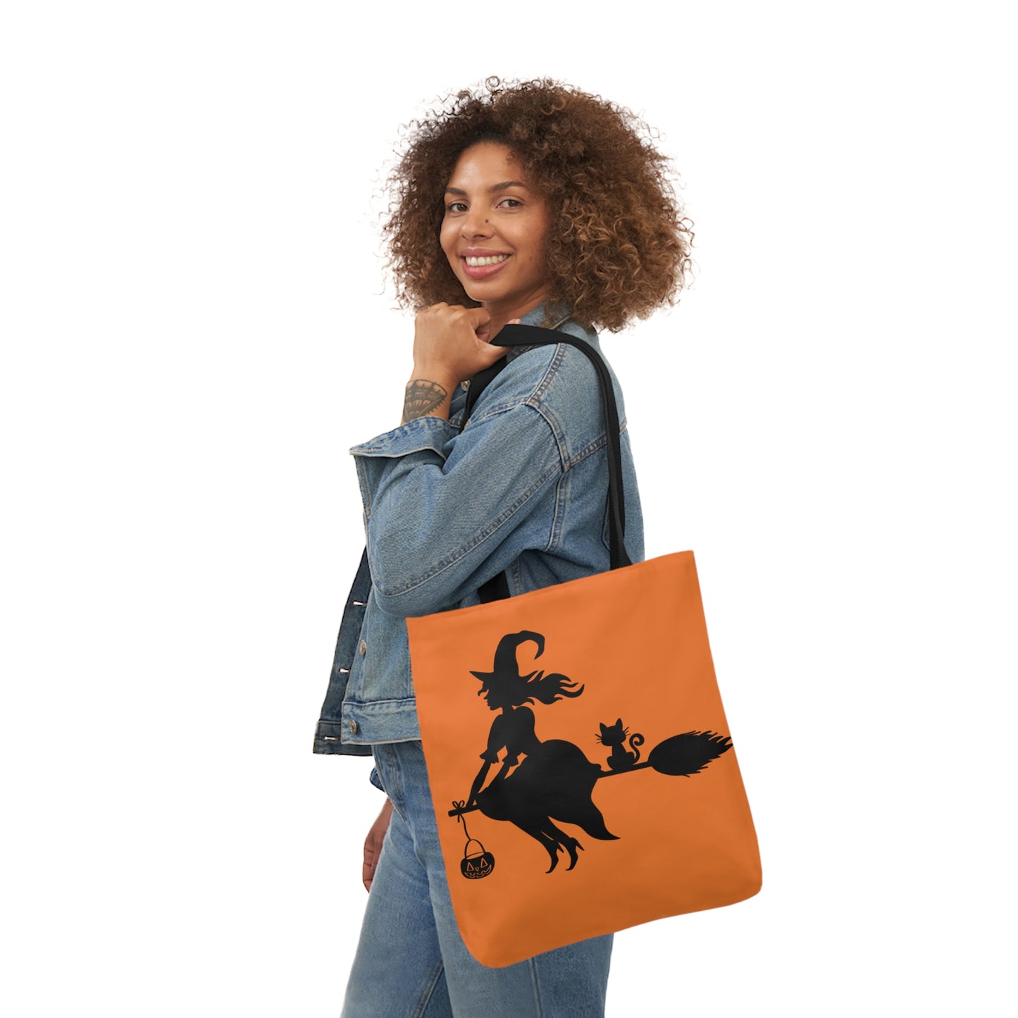 Witch - Canvas Tote Bag, 5-Color Straps - Halloween