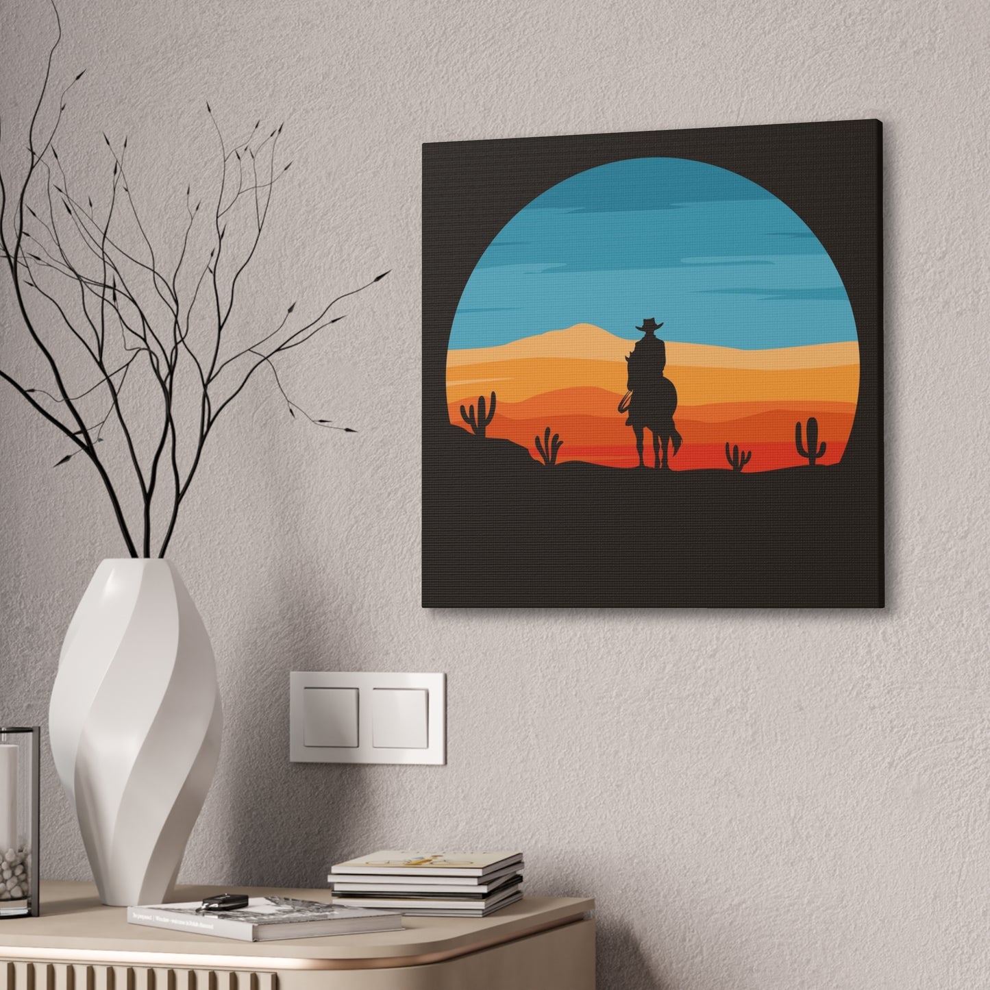 Cowboy on the Trail - Canvas Stretched, 0.75"